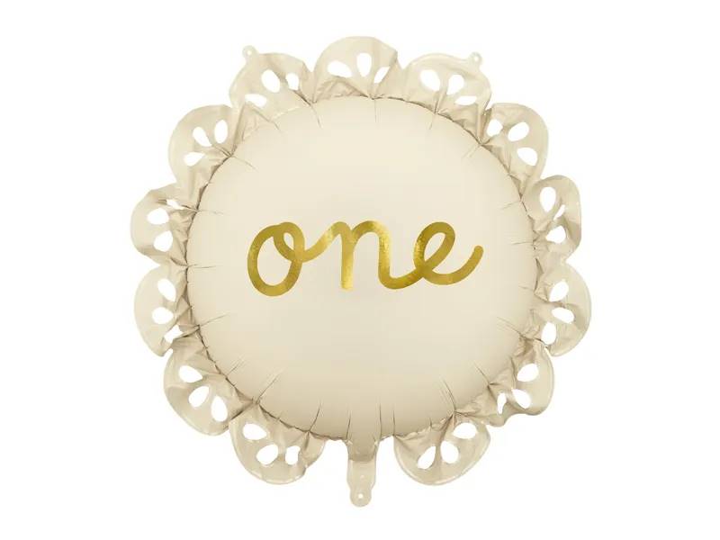 Balon foliowy pastylka z falbanką One 51,5x51,5 cm FB236