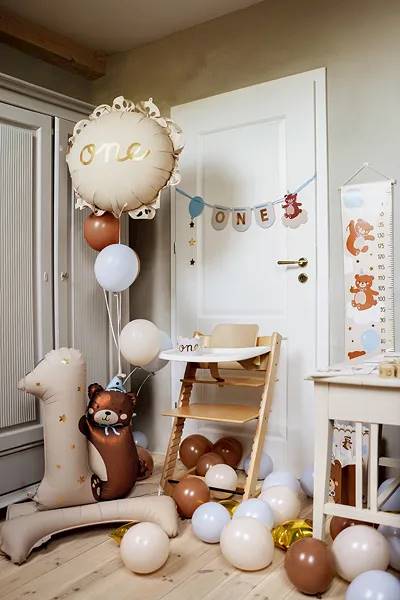 Balon foliowy pastylka z falbanką One 51,5x51,5 cm FB236