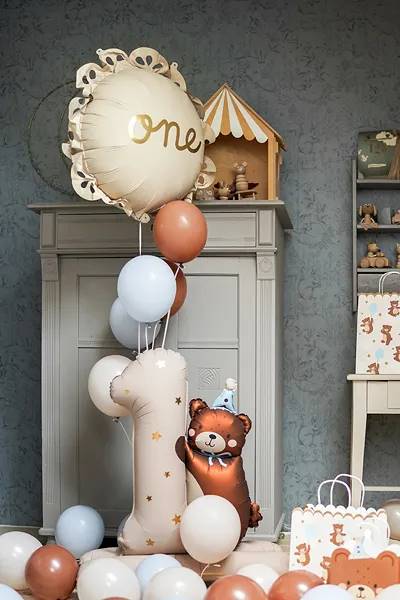 Balon foliowy pastylka z falbanką One 51,5x51,5 cm FB236