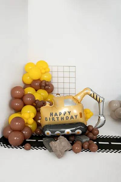 Balon foliowy stojący Koparka Happy Birthday 49x76,5 cm FB237