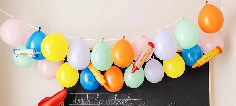 Balony foliowe do girland Kredki 7x30 cm 3 sztuki FBZ3