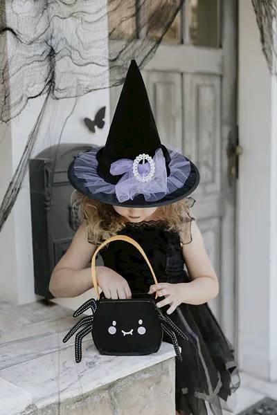 Torebka na słodycze Pająk czarna Halloween TNSP10