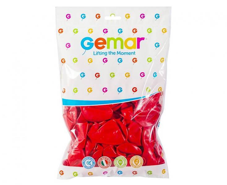 Balony Gemar 12" G110 045 pastelowe czerwone ciemne 30cm 100szt