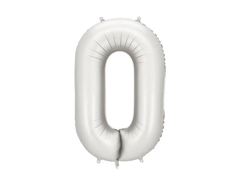 Balon foliowy Cyfra 0 86cm srebrny mat FB1S-0-018