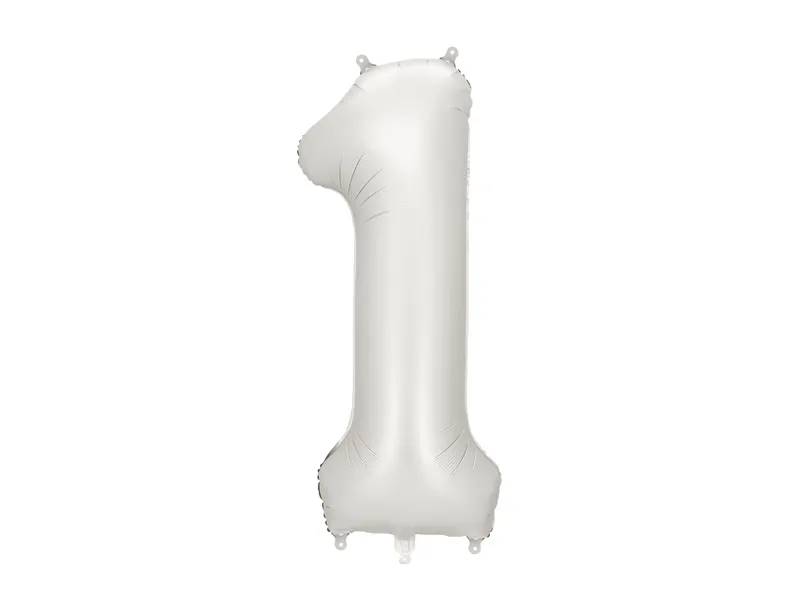 Balon foliowy Cyfra 1 86cm srebrny mat FB1S-1-018
