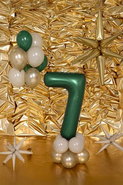 Balon foliowy Cyfra 7 86cm butelkowa zieleń FB1S-7-012B