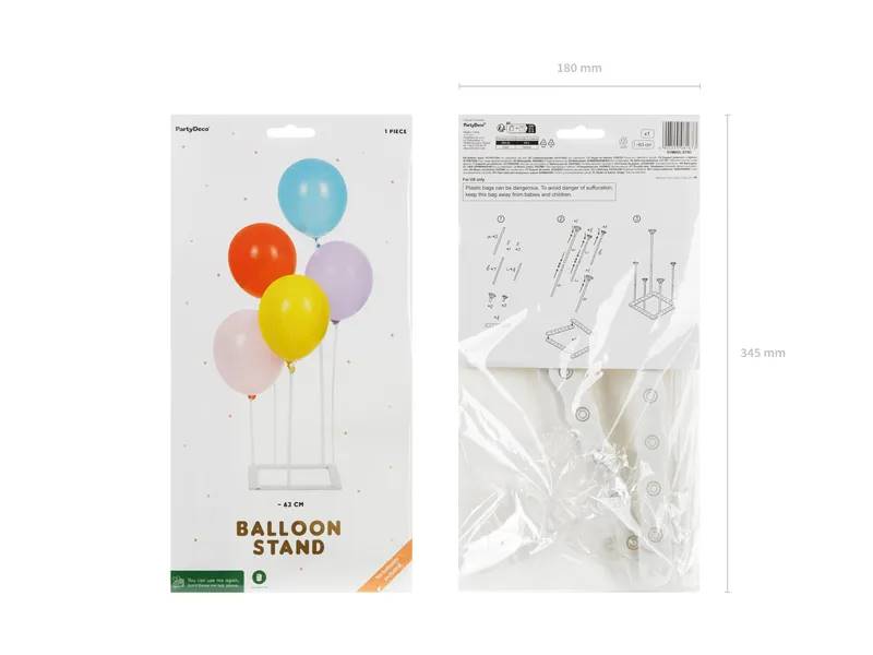Stojak do balonów modułowy kwadrat 63cm wys STB3