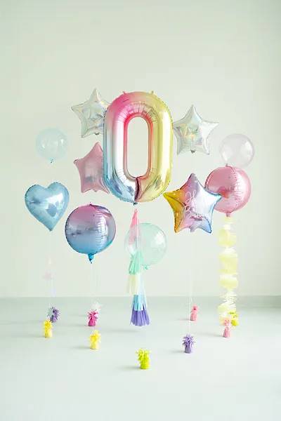 Balon foliowy Cyfra ''0'' 86cm pastelowy tęczowy FB1M-0-000P