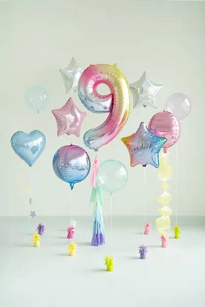 Balon foliowy Cyfra ''9'' 86cm pastelowy tęczowy FB1M-9-000P
