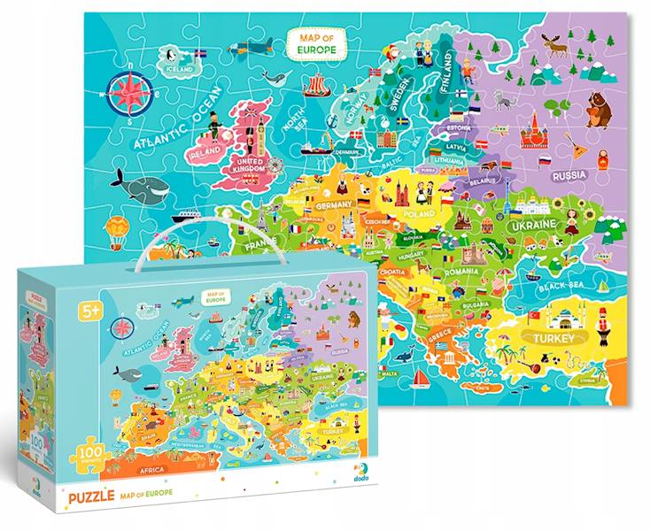 Dodo Puzzle 100el Europy 300124
