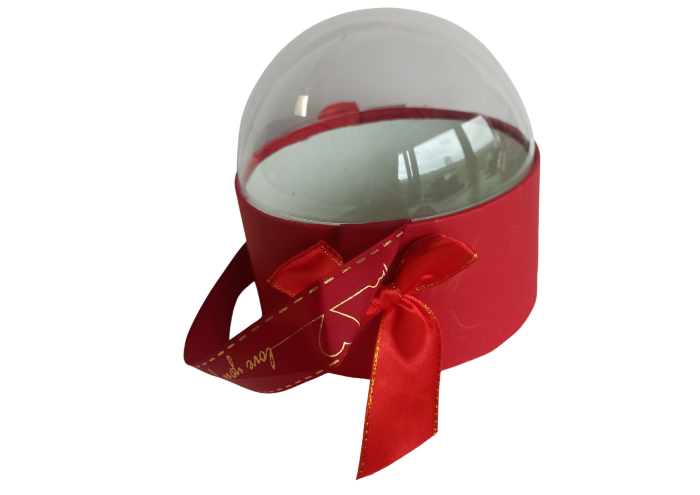 Pudełko flowerbox z kopułką okrągłe K2024-040315