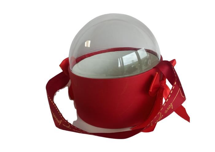 Pudełko flowerbox z kopułką okrągłe K2024-040315