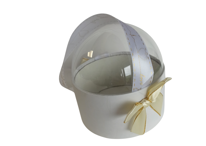 Pudełko flowerbox z kopułką okrągłe K2024-040315