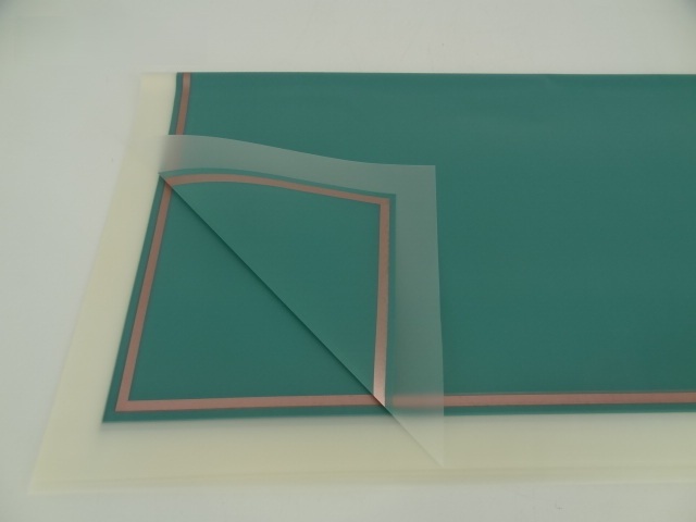 Folia florystyczna arkusze 58x58cm 20szt zielona z transparentnym brzegiem HS11-12/58CMX58CM