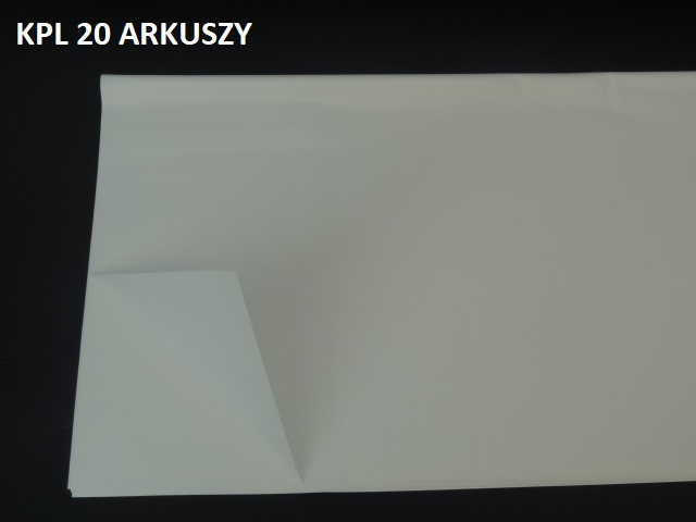 Folia florystyczna arkusze 58x58cm 20szt BIAŁA SYSZ-C01