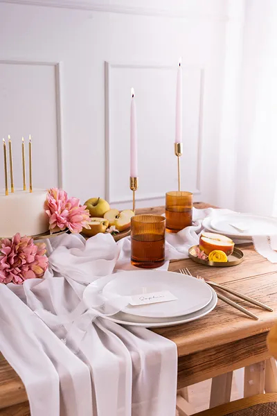 Bieżnik szyfonowy biały rolka 