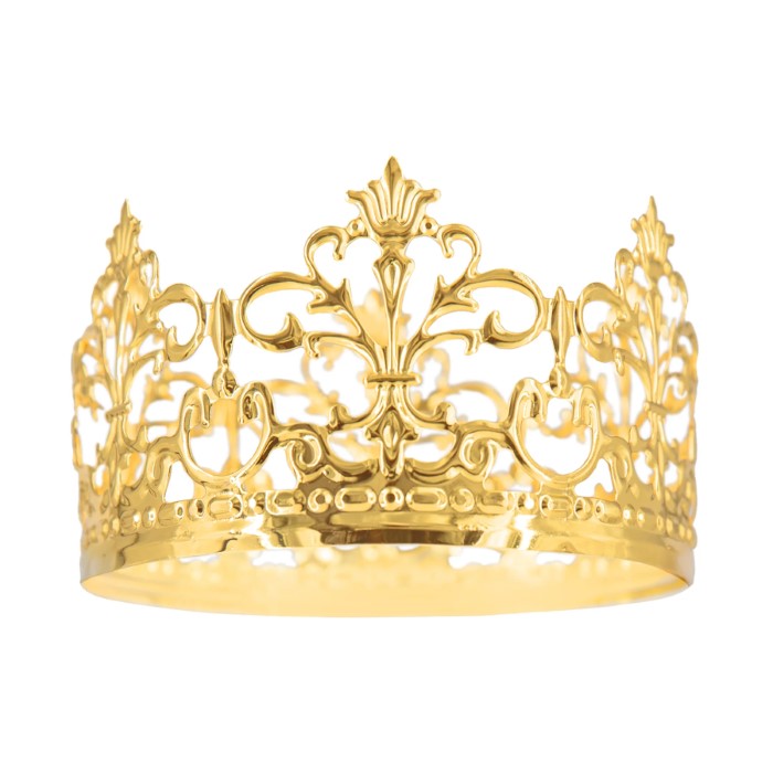 Korona złota na tort topper 10cm 168332