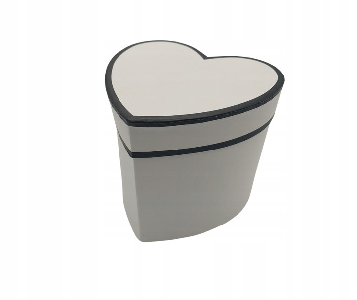Pudełko flowerbox serce białe W2143/1