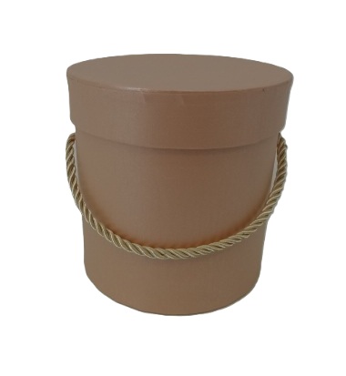 Pudełko flowerbox 12x12cm beżowe z wieczkiem W5070/1 Light peach