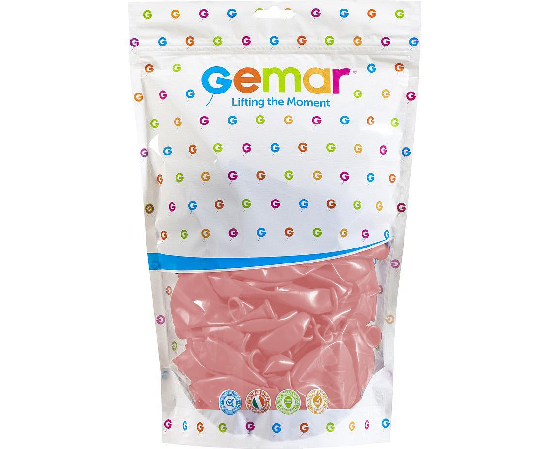 Balony Gemar 13" G120 107 Powder pink pudrowe różowe 33cm 50szt 