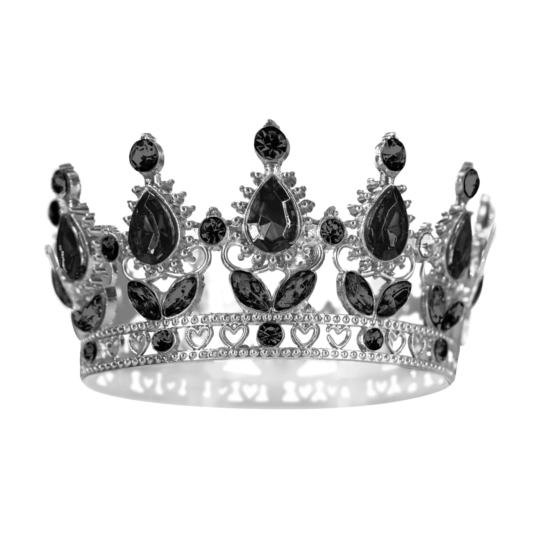 Korona metalowa czarna 10cm 168370