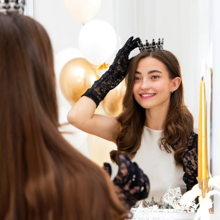 Korona metalowa czarna 10cm 168370