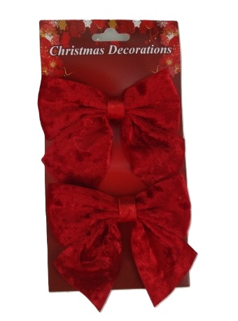 KOKARDA WELUROWA 2 SZT CZERWONA FY15263R