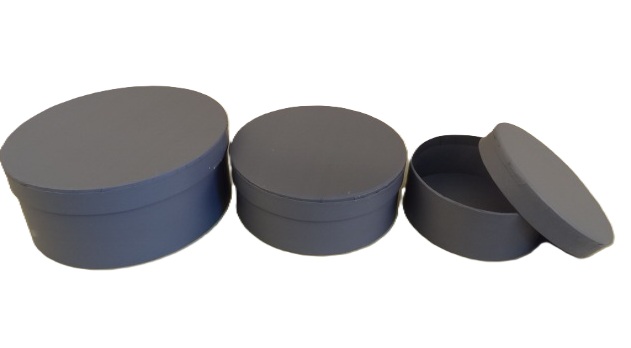 Pudełko flowerbox 3w1 W8930 grey szare płaskie 20x9 17x7 14x6cm 