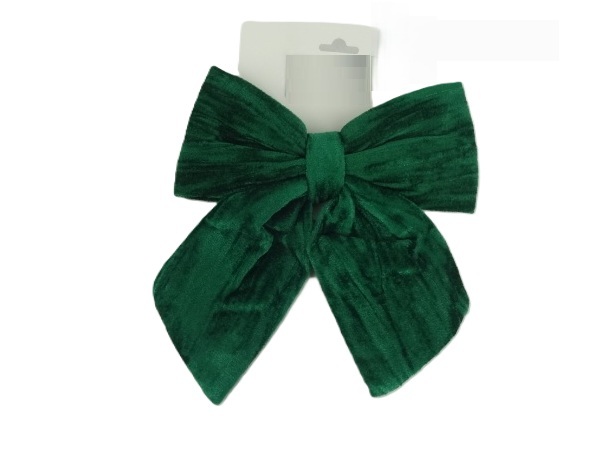 Kokarda welurowa miękka zielona HJ25-0118-S22