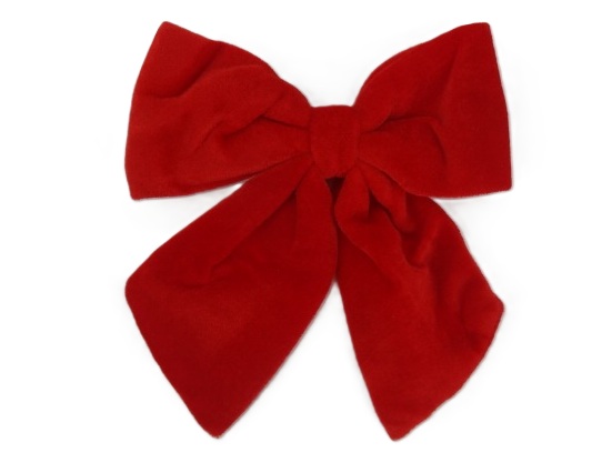 Kokarda welurowa czerwona miękka HJ25-0501-S22