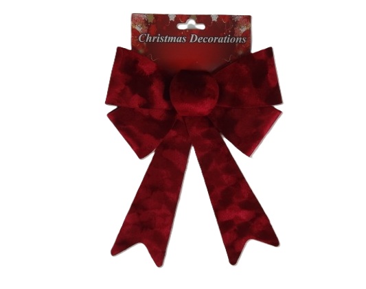 Kokarda czerwona plastikowa z welurem duża fy15137