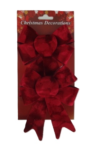 Kokarda czerwona plastikowa z welurem 2szt fy15138