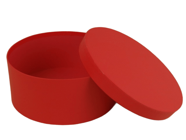 Pudełko okrągłe 22cm W6685 1szt czerwone