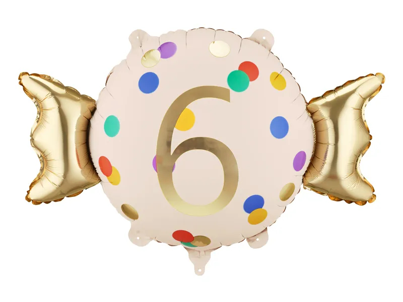 Balon foliowy cukierek 6 urodziny 76,5x48cm FB687-6