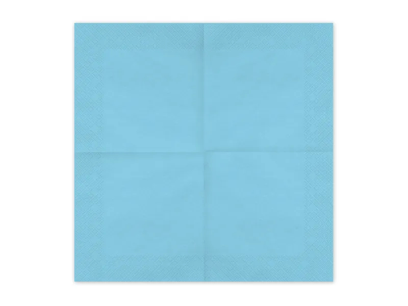 Serwetki papierowe 33x33cm niebieskie jasne 33x33cm - 2 warstwowe