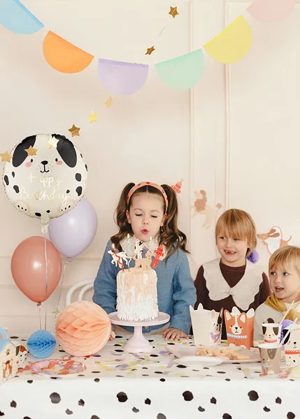 Balon foliowy okrągły piesek Happy birthday FB348