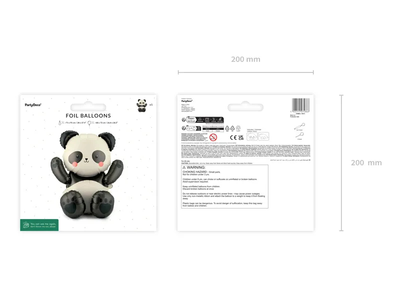 Balon foliowy Panda siedząca miś FB373
