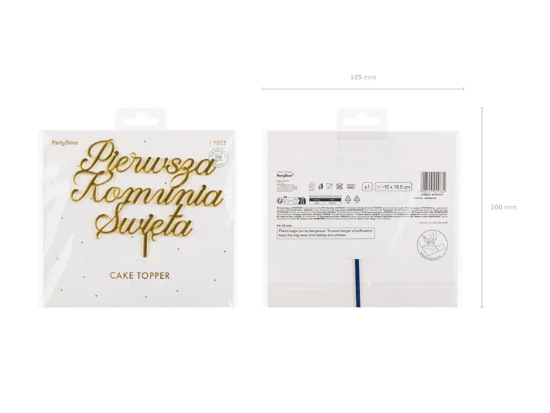 Topper Pierwsza Komunia św akrylowy