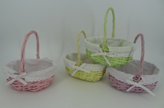 Koszyk CR1098/F/MIX4 małe kolorowe z wyściółką