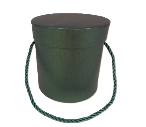 Pudełko flowerbox 12x12cm zieleń butelkowa z wieczkiem W5070/1 Dark Green