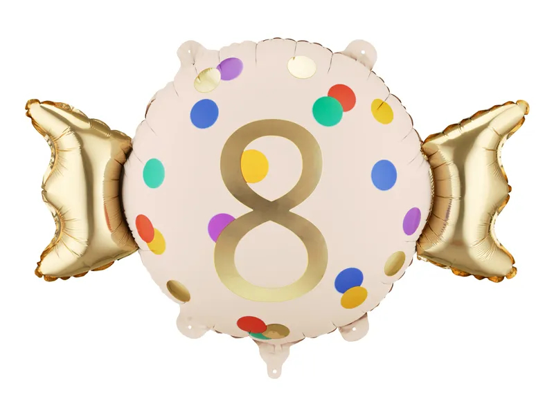 Balon foliowy cukierek 8 urodziny 76,5x48cm FB687-8