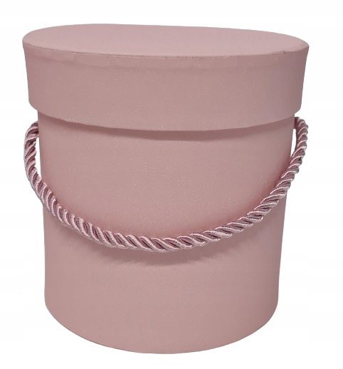 Pudełko flowerbox 12x12cm różowe glitter z wieczkiem W5070/1 Glitter Pink