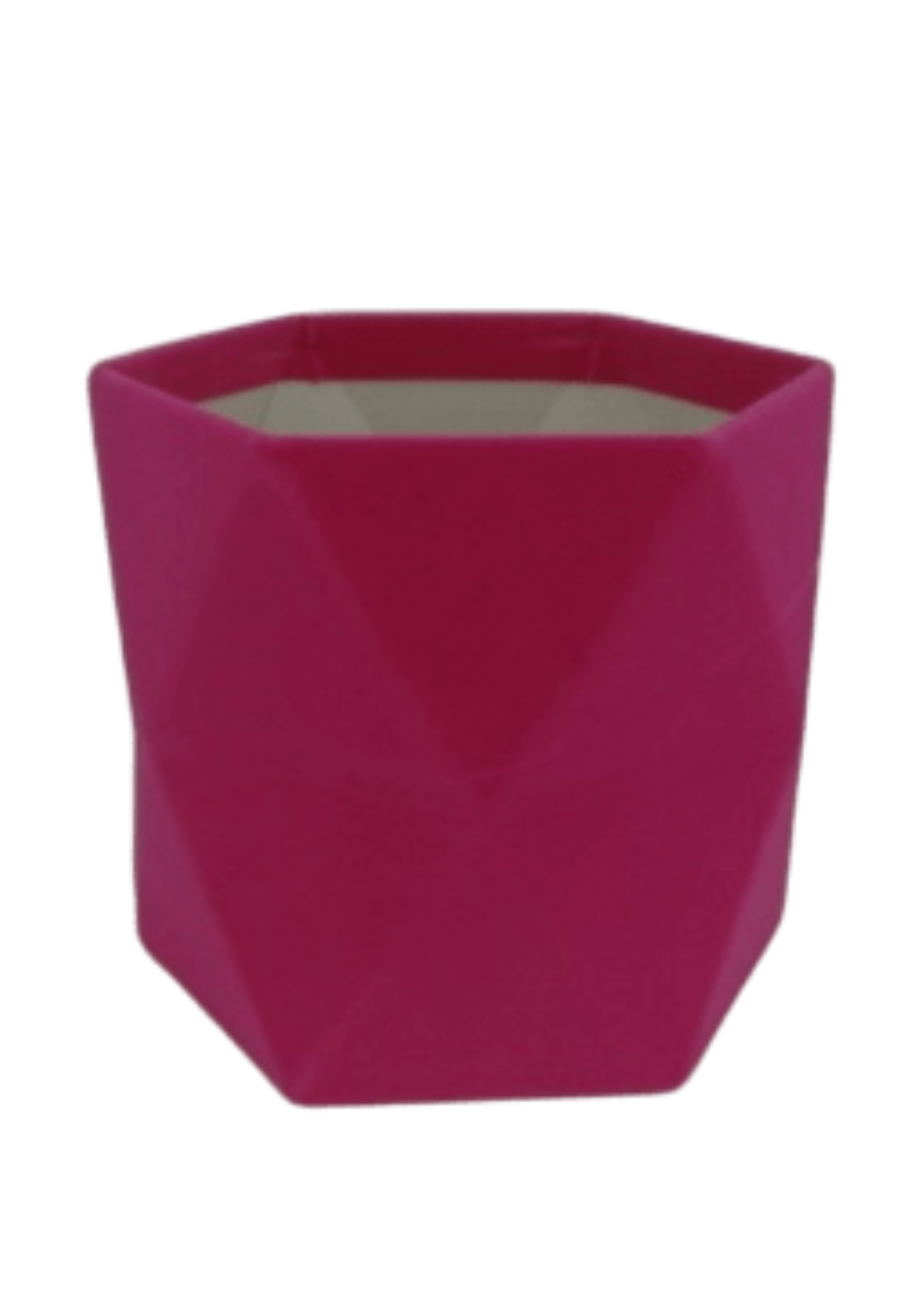 Pudełko flowerbox geometryczne różowe fuksja 15x14cm W1923 welur