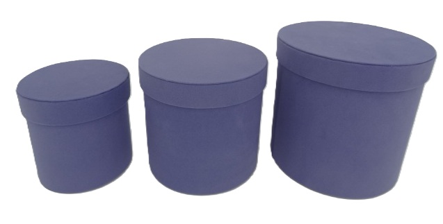 Pudełko flowerbox fioletowe 3w1 materiał welur W2180