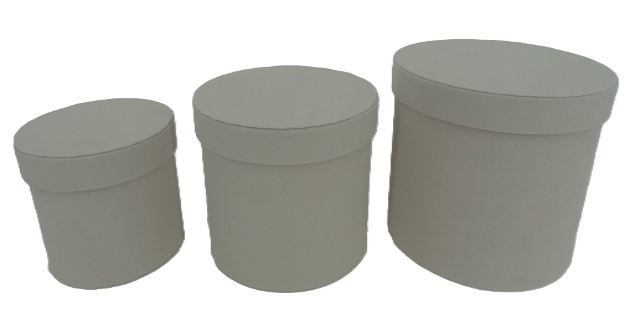 Pudełko flowerbox 3w1 welur kremowe śmietankowe w2188