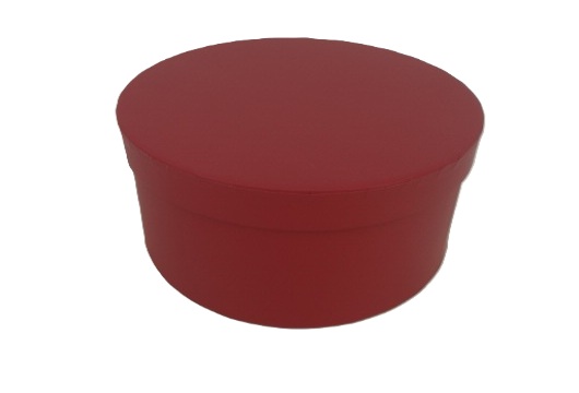 Pudełko okrągłe 22cm W6685 1szt bordowe