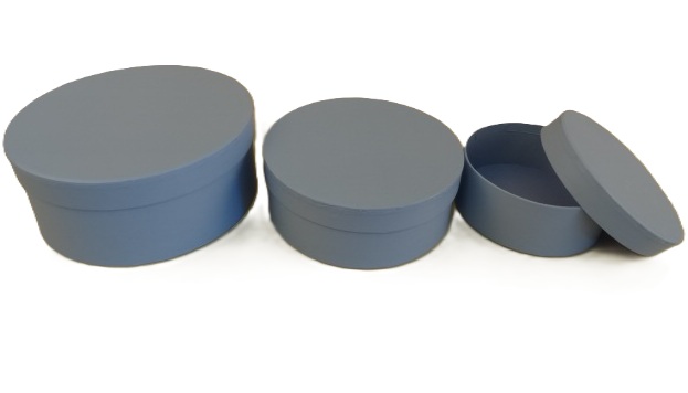 Pudełko flowerbox 3w1 W8930 blue niebieskie jasne płaskie 20x9 17x7 14x6cm 