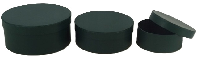 Pudełko flowerbox 3w1 W8930 zieleń butelkowa płaskie 20x9 17x7 14x6cm 