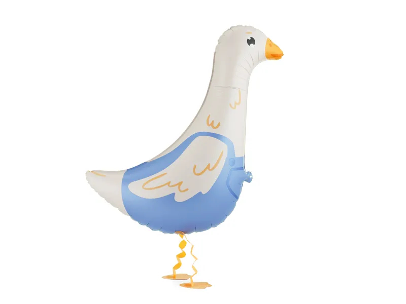 Balon foliowy gęś niebieska chodząca FB380