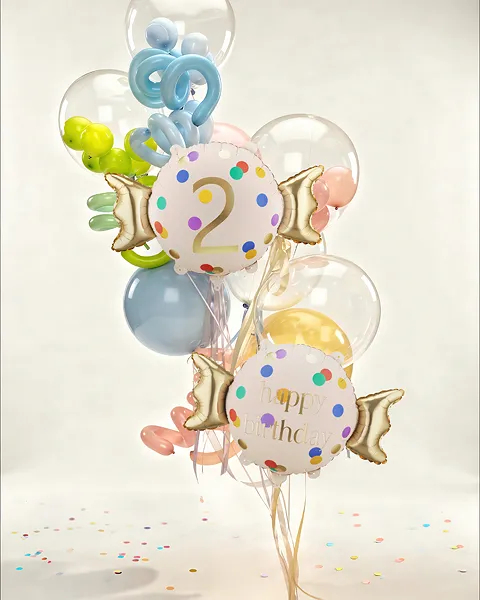 Balon foliowy cukierek 2 urodziny 76,5x48cm FB687-2